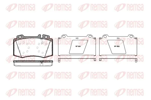 Колодка гальм. диск. MB M-CLASS (W163), S-CLASS (W220) передн. (вир-во) REMSA 0769-00 (фото 1)