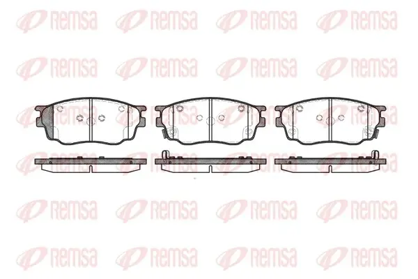 Колодка гальм. диск. MAZDA 6 (GG) передн. (вир-во) REMSA 0800-22 (фото 1)