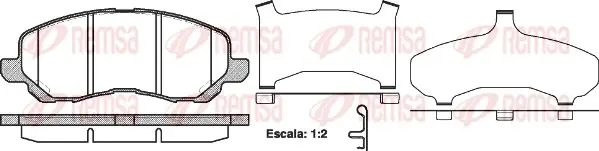 Колодка гальм. диск. MITSUBISHI OUTLANDER передн. (вир-во) REMSA 0804-31 (фото 1)