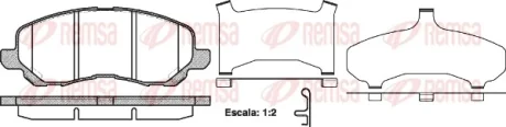 Колодка гальм. диск. MITSUBISHI OUTLANDER передн. (вир-во) REMSA 0804-31