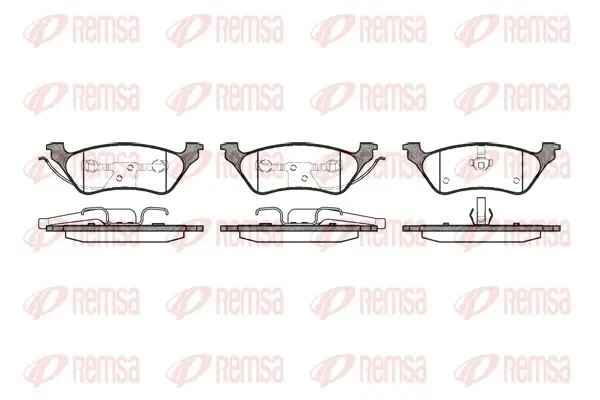 Колодка гальм. диск. CHRYSLER, DODGE, JEEP задн. (вир-во) REMSA 0811-00 (фото 1)