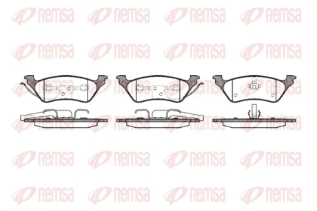 Колодка гальм. диск. CHRYSLER, DODGE, JEEP задн. (вир-во) REMSA 0811-00