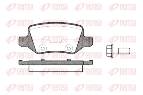 Колодка гальм. диск. MB B-CLASS задн. (вир-во) REMSA 0818-00