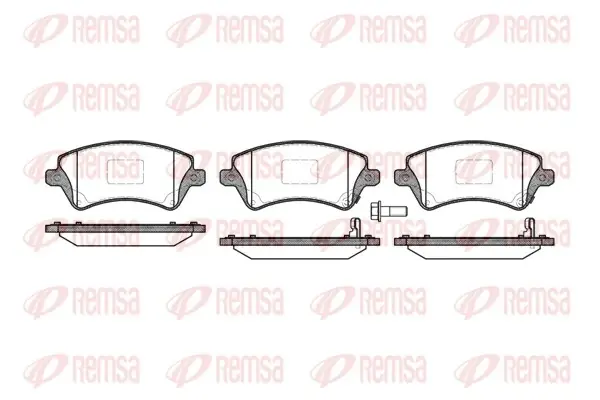 Колодка гальм. диск. TOYOTA COROLLA (_E11_), COROLLA (_E12U_, _E12J_) передн. (вир-во) REMSA 0822-12 (фото 1)