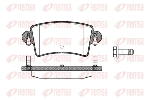Колодка гальм. диск. RENAULT MASTER задн. (вир-во) REMSA 0833-00 (фото 1)
