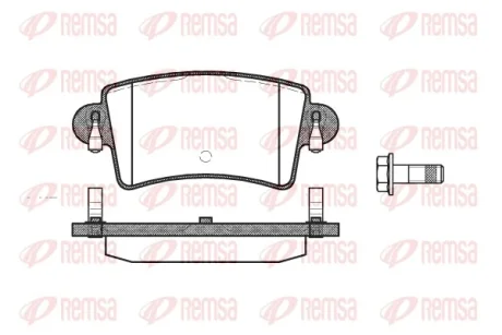 Колодка гальм. диск. RENAULT MASTER задн. (вир-во) REMSA 0833-00