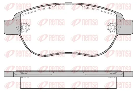 Колодка гальм. диск. CITROEN C3, C4, PEUGEOT 207, 307 передн. (вир-во) REMSA 0841-00