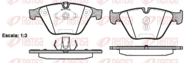 Колодка гальм. диск. BMW 5 (F10, F11) 2010-,6 (F12) 2011-,7 (F01, F07) 08 - передн. (вир-во) REMSA 0857-20 (фото 1)