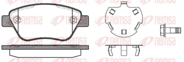 Колодка гальм. диск. FIAT PANDA (169) передн. (вир-во Remsa) REMSA 0858-30 (фото 1)