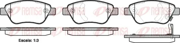 Колодка гальм. диск. OPEL CORSA D 1.0-1.4 06 - передн. (вир-во) REMSA 0858-31 (фото 1)