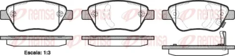 Колодка гальм. диск. OPEL CORSA D 1.0-1.4 06 - передн. (вир-во) REMSA 0858-31