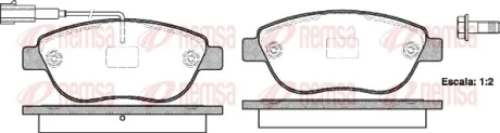 Колодка гальм. диск. FIAT DOBLO (152) (263) (02/10-) передн. (вир-во) REMSA 0859-11