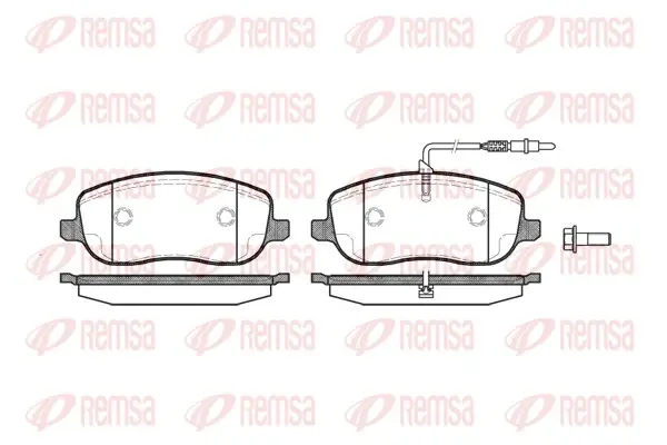 Колодка гальм. диск. CITROEN C8, PEUGEOT 807 передн. (вир-во) REMSA 0879-12 (фото 1)