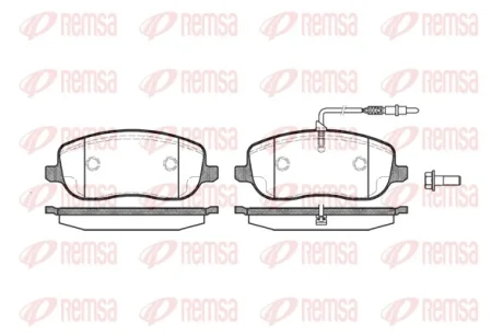 Колодка гальм. диск. CITROEN C8, PEUGEOT 807 передн. (вир-во) REMSA 0879-12