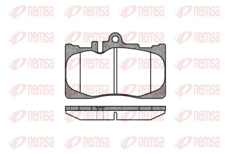 Колодка гальм. диск. LEXUS LS передн. (вир-во) REMSA 0890-00