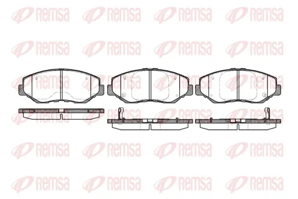 Колодка гальм. диск. HONDA CR-V передн. (вир-во) REMSA 0899-00 (фото 1)