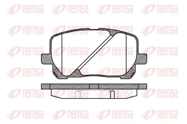 Колодка гальм. диск. TOYOTA AVENSIS передн. (вир-во) REMSA 0954-00 (фото 1)