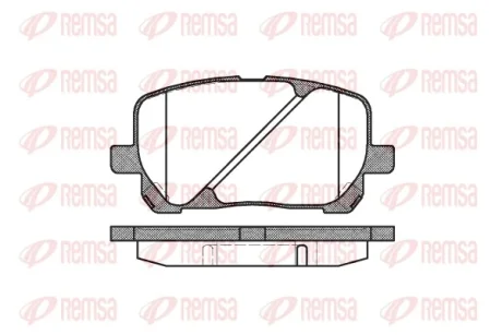 Колодка гальм. диск. TOYOTA AVENSIS передн. (вир-во) REMSA 0954-00
