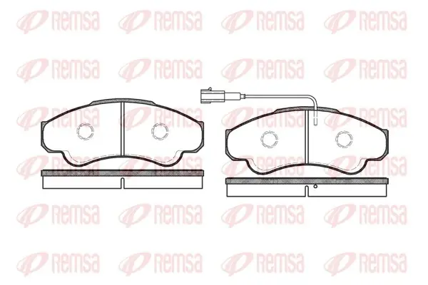 Колодка гальм. диск. CITROEN JUMPER, FIAT DUCATO передн. (вир-во) REMSA 0959-01 (фото 1)