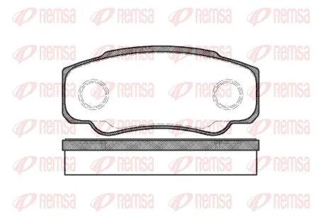 Колодка гальм. диск. CITROEN JUMPER, FIAT DUCATO задн. (вир-во) REMSA 0961-00