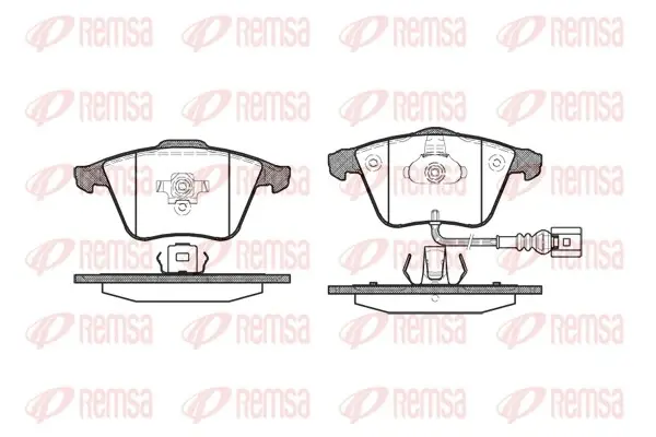 Колодка гальм. диск. VW PASSAT 05-,GOLF V 06-,SKODA SUPERB 08-,SEAT LEON 05-передн. (вир-во) REMSA 0964-32 (фото 1)