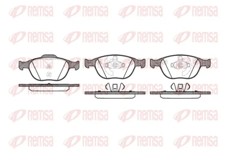 Колодка гальм. диск. FORD FOCUS (DAW, DBW, DNW), TRANSIT передн. (вир-во) REMSA 0984-00