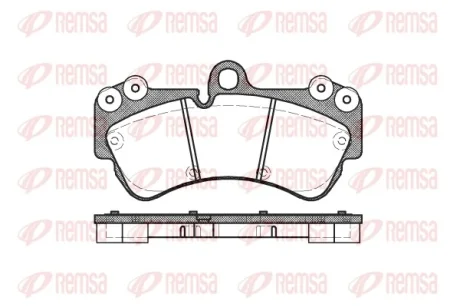 Колодка гальм. диск. PORSCHE, VW CAYENNE (955), TOUAREG (7LA, 7L6, 7L7), передн. (вир-во) REMSA 0994-00