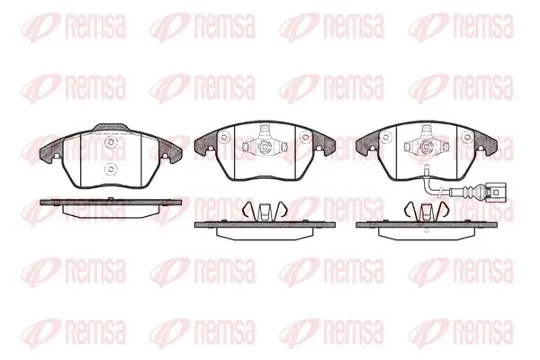 Колодка гальм. диск. AUDI A3, SEAT, SKODA, VW передн. (вир-во) REMSA 1030-01 (фото 1)