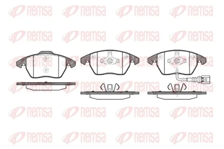 Колодка гальм. диск. AUDI A3, SEAT, SKODA, VW передн. (вир-во) REMSA 1030-01