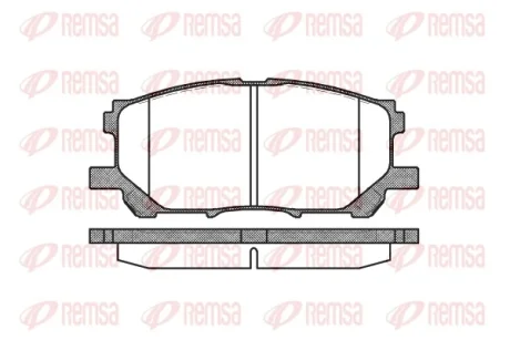 Колодка гальм. диск. LEXUS RX, передн. (вир-во) REMSA 1039-00
