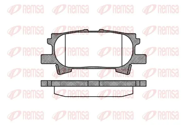 Колодка гальм. диск. LEXUS RX, задн. (вир-во) REMSA 1040-00 (фото 1)