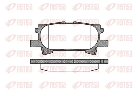 Колодка гальм. диск. LEXUS RX, задн. (вир-во) REMSA 1040-00