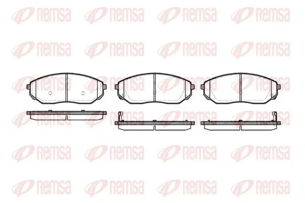 Колодка гальм. диск. KIA SORENTO передн. (вир-во) REMSA 1041-02 (фото 1)