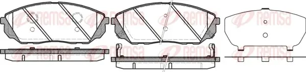 Колодка гальм. диск. KIA SORENTO передн. (вир-во) REMSA 1041-12 (фото 1)
