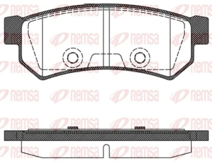 Колодка гальм. диск. CHEVROLET LACETTI задн. (вир-во) REMSA 1048-10