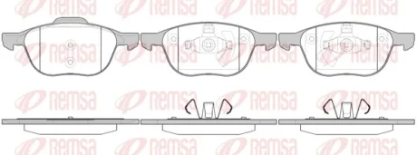 Колодка гальм. диск. FORD FOCUS, MAZDA 3,5, VOLVO C70, S40, передн. (вир-во) REMSA 1082-00