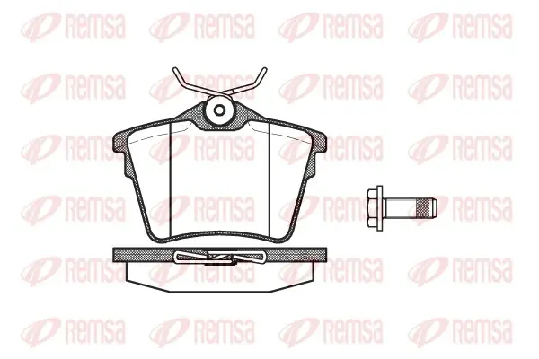 Колодка гальм. диск. PEUGEOT 407, 607, CITROEN C5 задн. (вир-во) REMSA 1103-00 (фото 1)