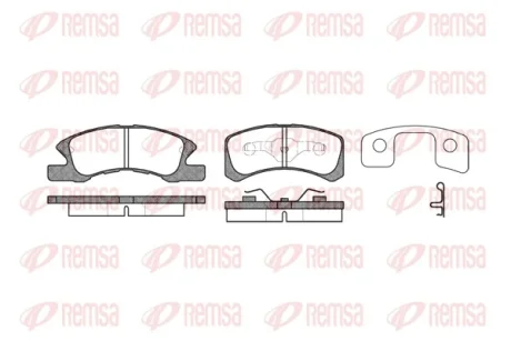 Колодка гальм. диск. DAIHATSU CHARADE 1.0 03-, CUORE VII 03-, TREVIS 06 - передн. (вир-во) REMSA 1111-02