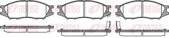 Колодка гальм. диск. NISSAN ALMERA 02/00 - передн. (вир-во) REMSA 1123-02 (фото 1)