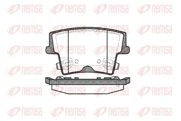 Колодка гальм. диск. CHRYSLER задн. (вир-во Remsa) REMSA 1127-08 (фото 1)