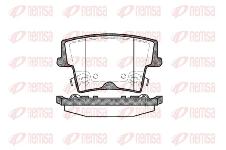 Колодка гальм. диск. CHRYSLER задн. (вир-во Remsa) REMSA 1127-08