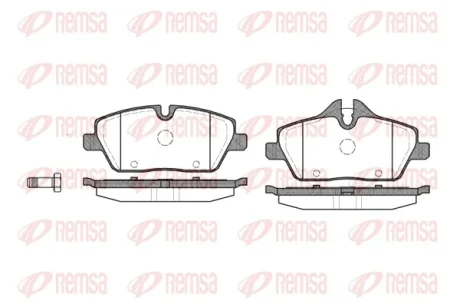 Колодка гальм. диск. MINI COOPER 06-,ONE 09-,CLUBMAN 2010-передн. (вир-во) REMSA 1131-00