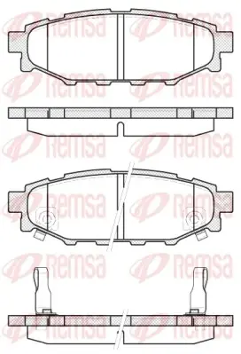 Колодка гальм. диск. SUBARU LEGACY 2.0 2.5 03-, OUTBACK 2.5 03- задн. (вир-во) REMSA 1136-12 (фото 1)