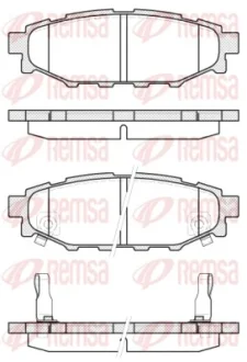 Колодка гальм. диск. SUBARU LEGACY 2.0 2.5 03-, OUTBACK 2.5 03- задн. (вир-во) REMSA 1136-12