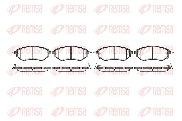 Колодка гальм. диск. SUBARU LEGACY IV передн. (вир-во) REMSA 1137-02 (фото 1)