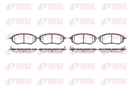 Колодка гальм. диск. SUBARU LEGACY IV передн. (вир-во) REMSA 1137-02