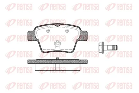 Колодка гальм. диск. CITROEN C4, PEUGEOT 307 задн. (вир-во) REMSA 1138-00