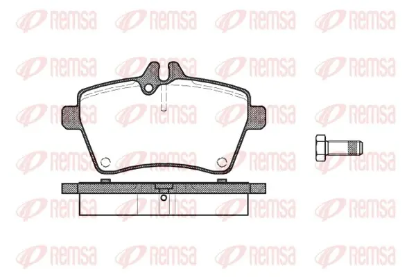 Колодка гальм. диск. MB A-CLASS (W169) 160-200 04-, B-CLASS (W245) 150-180 05 - передн. (вир-во REMS REMSA 1144-00 (фото 1)