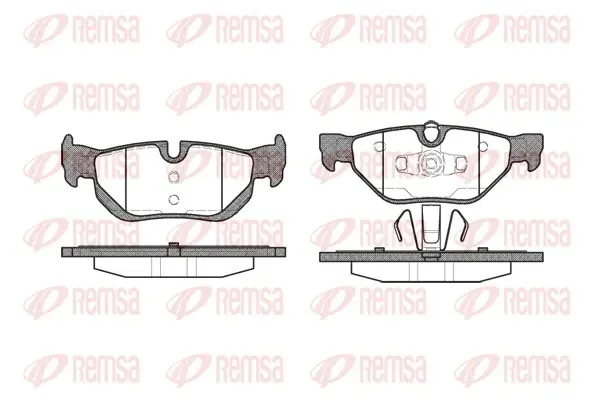 Колодка гальм. диск. BMW 3 (E90-91) 05 - задн. (вир-во) REMSA 1145-00 (фото 1)
