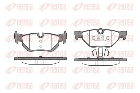 Колодка гальм. диск. BMW 3 (E90-91) 05 - задн. (вир-во) REMSA 1145-00